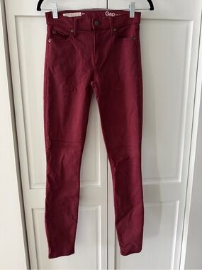 Gap Resolution True Skinny Burgundy Jeans - Size 25
